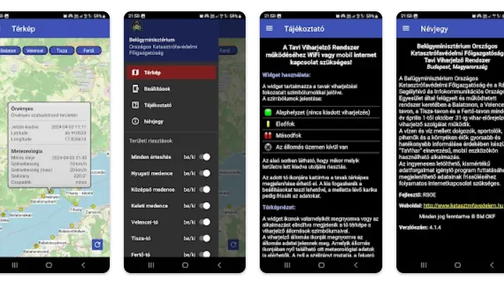 Kép a TAVIHAR alkapmazásról